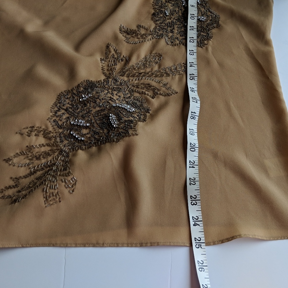 ‼️ Talbots Gold Top with Rhinestones Size XS - Picture 6 of 8